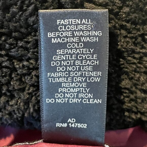 Ashley Stewart Burgundy Winter Coat Size 18/20 - Picture 8 of 8